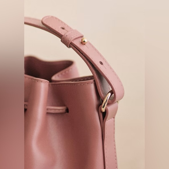 *NWT* Sézane Mini Farrow Bag Rosewood in Bovine Leather - Picture 2 of 13